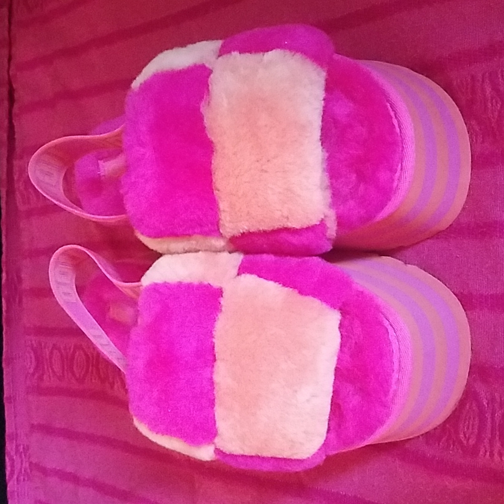 UGG checkered disco slide wedge